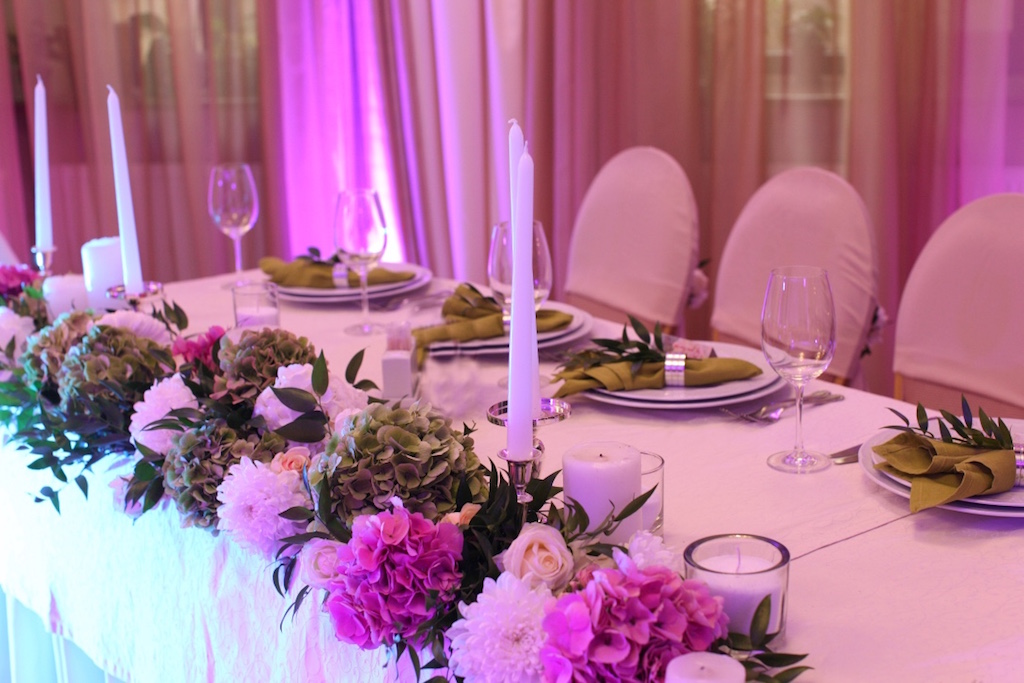 Оформление свадьбы живыми цветами в Одессе 